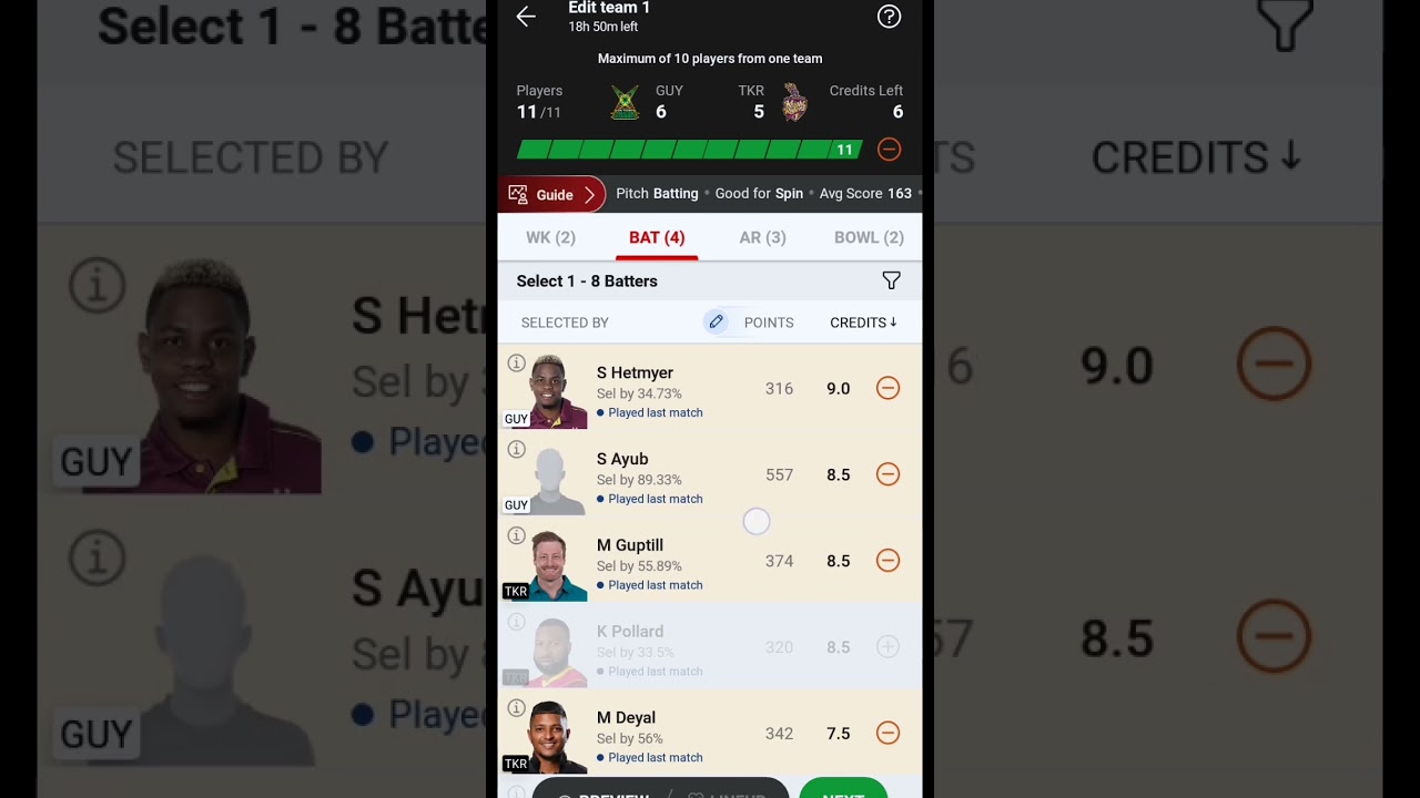 Guyana Amazon Warriors Vs Trinbago Knight Riders | Team Prediction | CPL | 