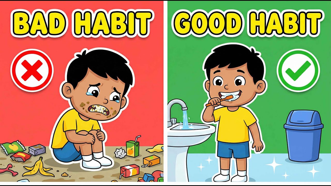 Good Habits vs Bad Habits for Kids |Learning Video for Kids | Healthy Habits & Manners #KidEducation
