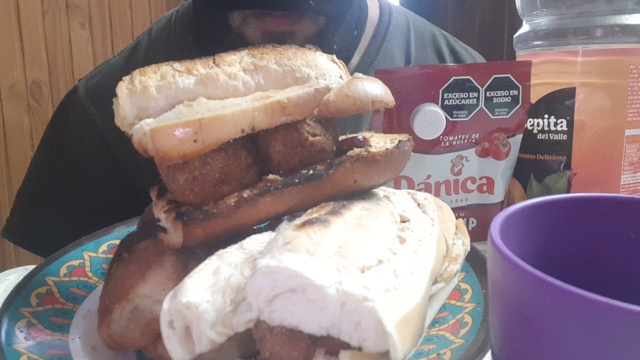 ASMR SÁNDWICH DE ALBÓNDIGAS DE POLLO(SUSCRIBITE)👈🙌🙌