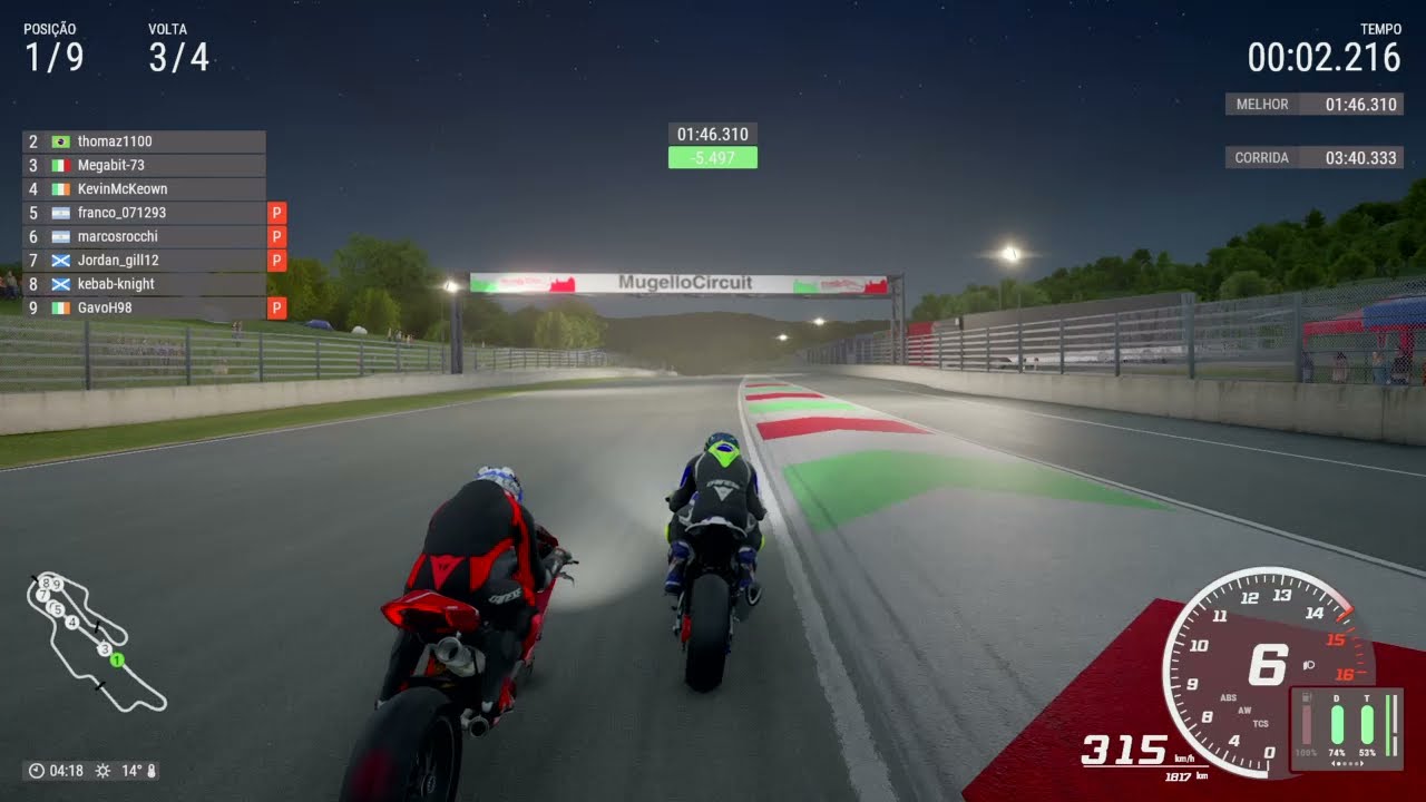 Ride 4 | Pega insano em Mugello | Online Multiplayer | Bmw M1000RR