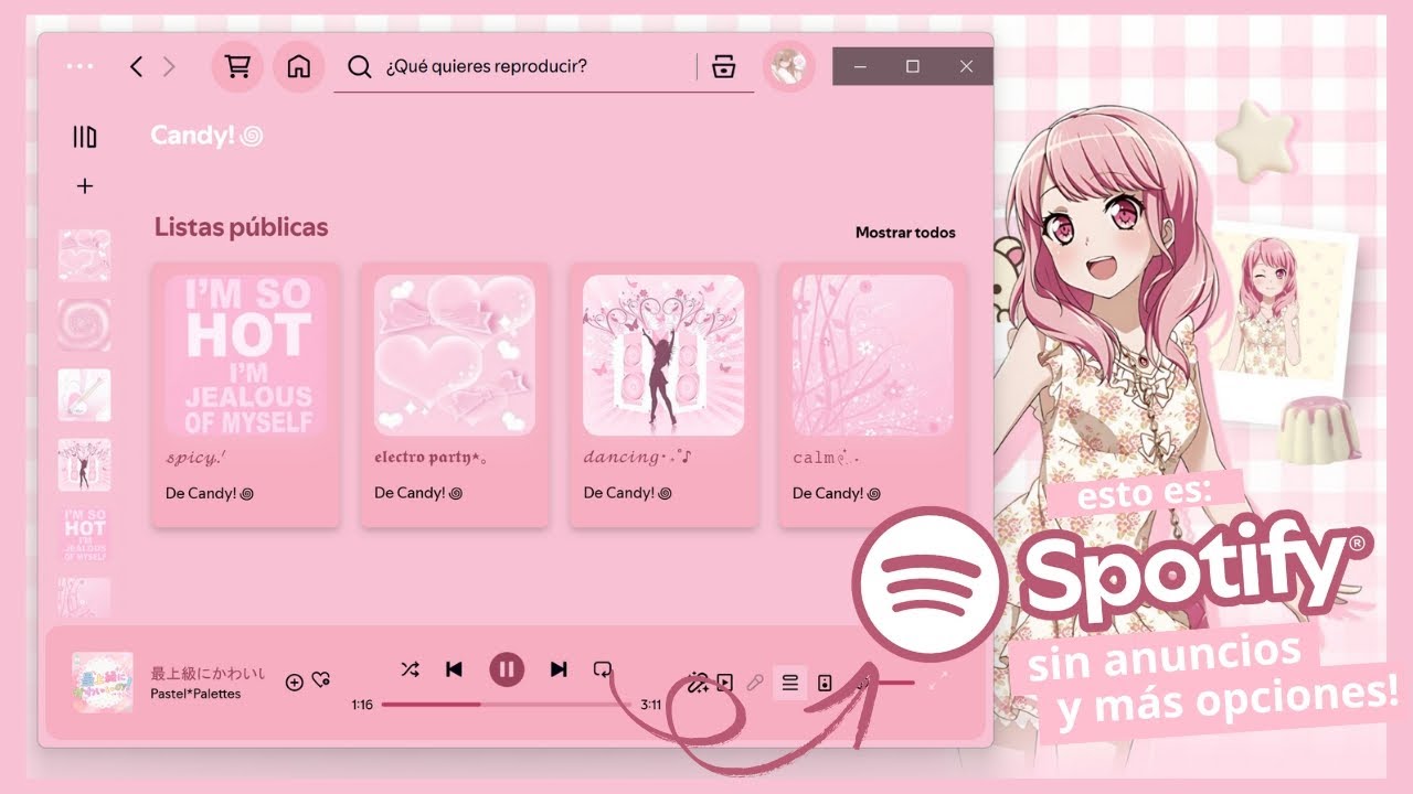 &iquest;C&oacute;mo personalizar SPOTIFY en PC/laptop?;@kcandytutos