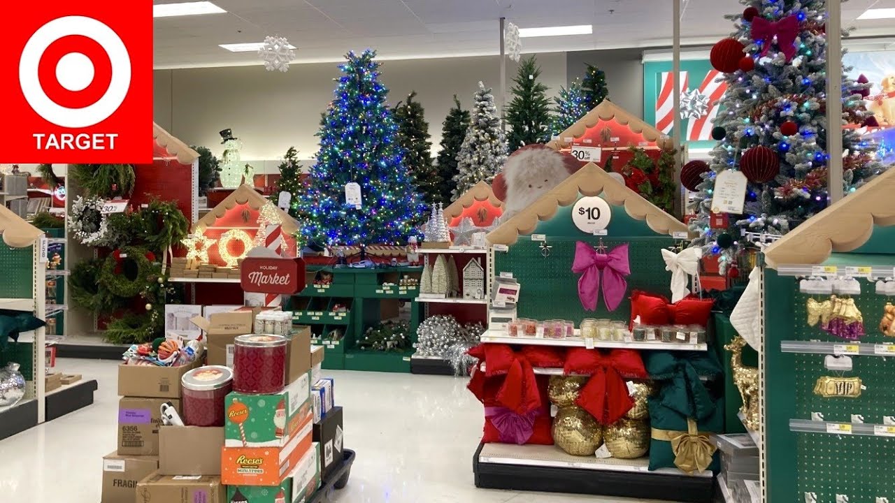 TARGET CHRISTMAS DECORATIONS CHRISTMAS TREES ORNAMENTS SHOP WITH ME SHOPPING STORE WALK THROUGH