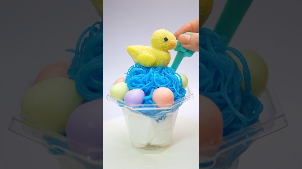 ベビタピの青いモンブランをおもちゃで作ってみた🐥💙　 #ぷかぷかモンブラン