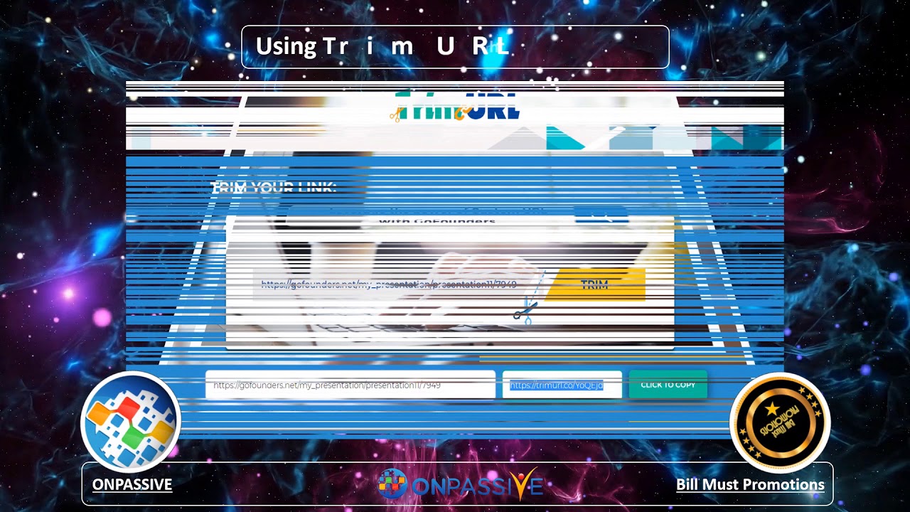 ONPASSIVE - Gofounders - Using Trim URL through GoFounders