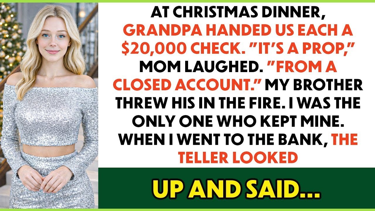 Don't Embarrass Yourself With That Prop — Mom Said Grandpa's $20k Check Was Fake — So I Deposited It