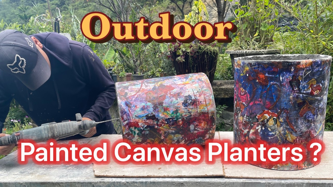 From Painted Cement Fabric To Stunning Handmade Planters