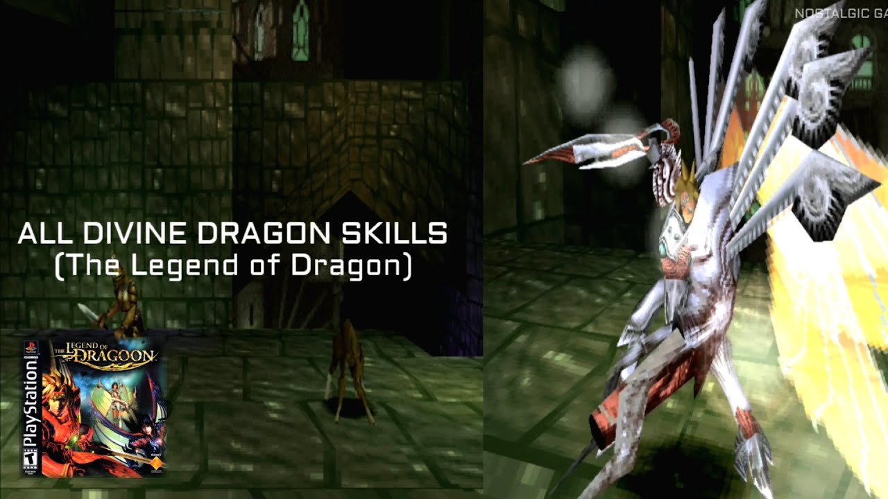 All Divine Dragon Skills Dart - The Legend of Dragoon - JRPG game