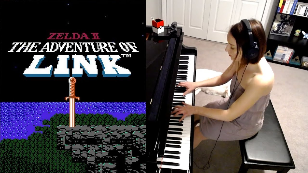 Zelda II - Temple / Dungeon Theme and Battle Area on Piano