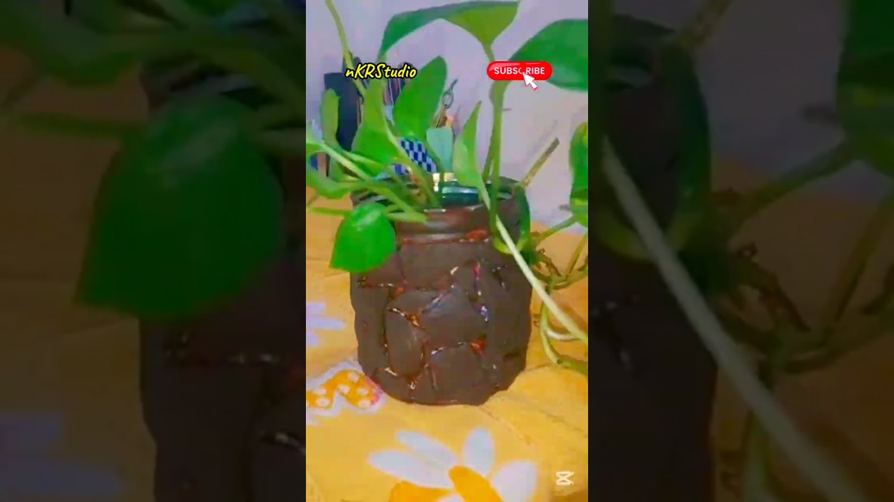 ☘️DIY Cute Plant Pot | Made from Coconut Shell|Turn Trash into Treasure! #bestoutofwaste #craft