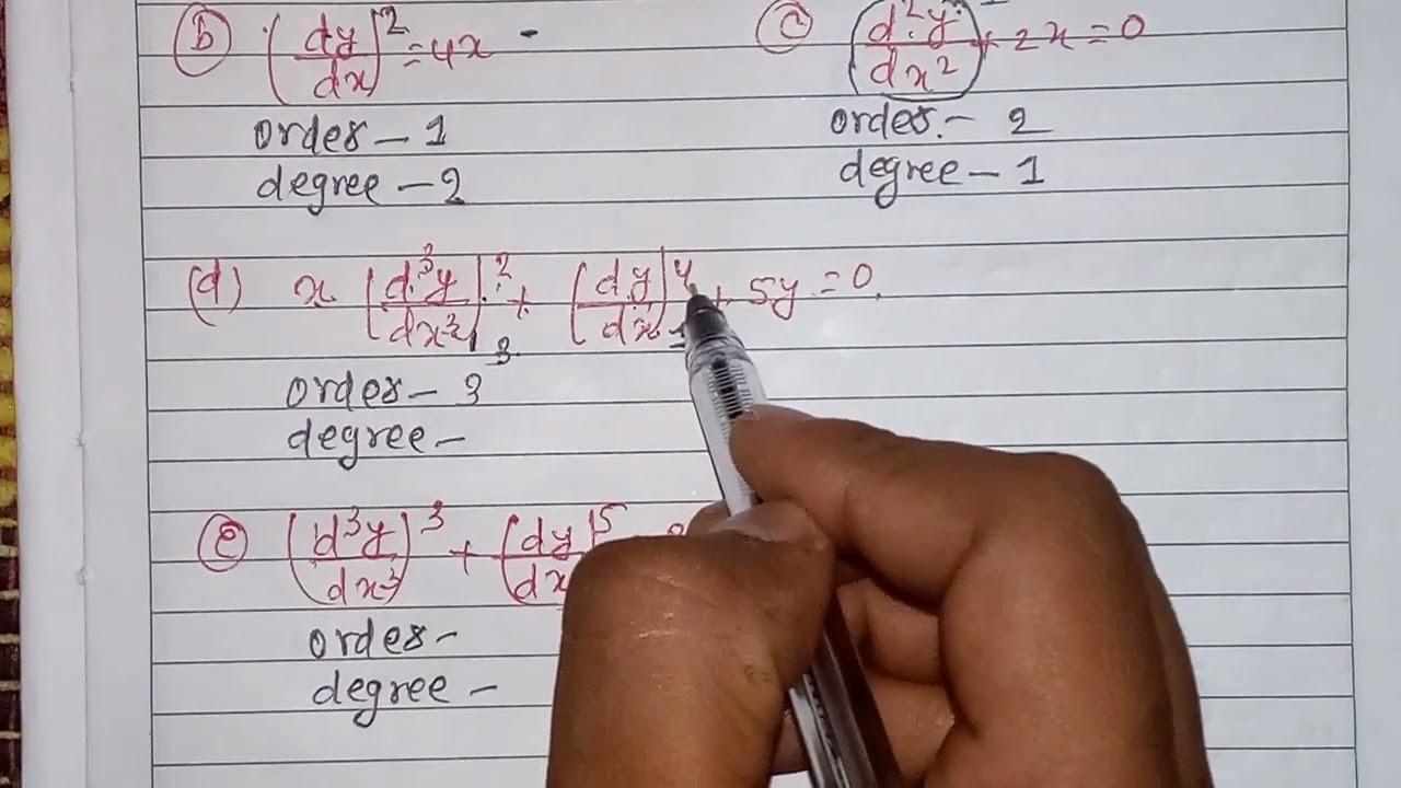 Class 12 Differential equation exercise 15.1 part -1