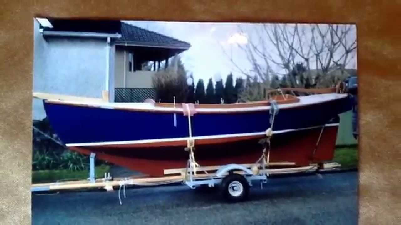 16 foot schooner designed by George Buehler, Happy Camper of Pogo Pogo. Sailing nicely.