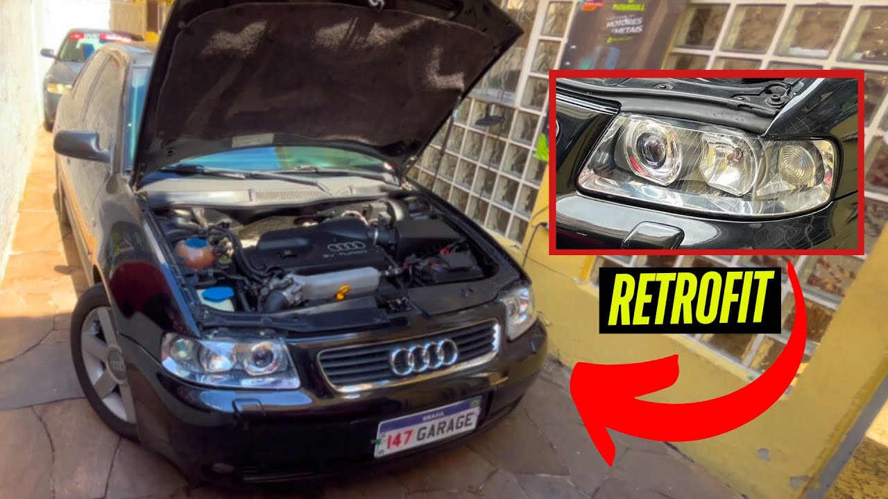 COMO FAZER RETROFIT BI-XÉNON COM PROJETORES 8.1 NO AUDI A3 8L + TROCA DE LENTES