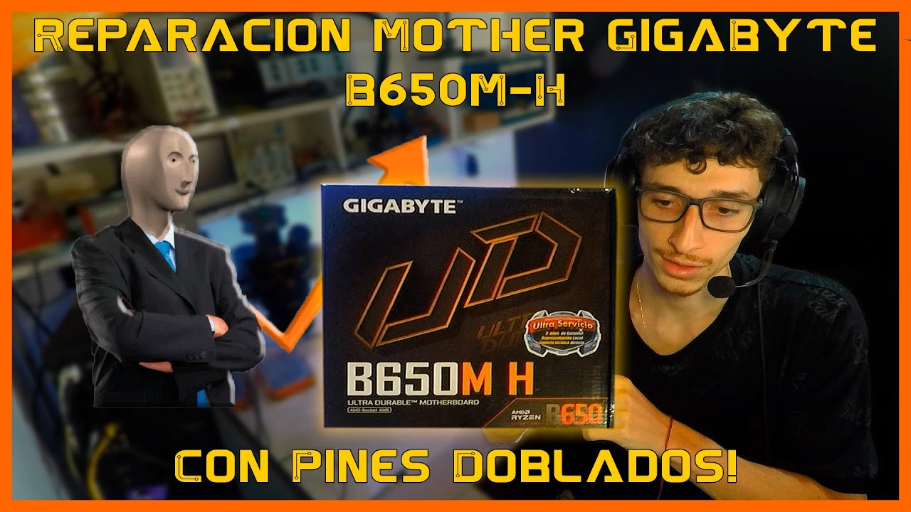 Mother Gigabyte B650M-H AM5 | REPARACION PINES DOBLADOS