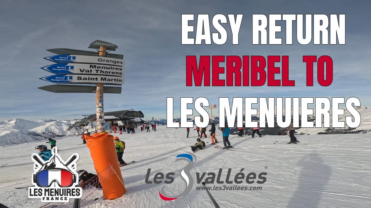 Skiing blue and green pistes 'Gros Tougne bas', 'Violette' in Les Menuires, Les 3 Vallées, 2026