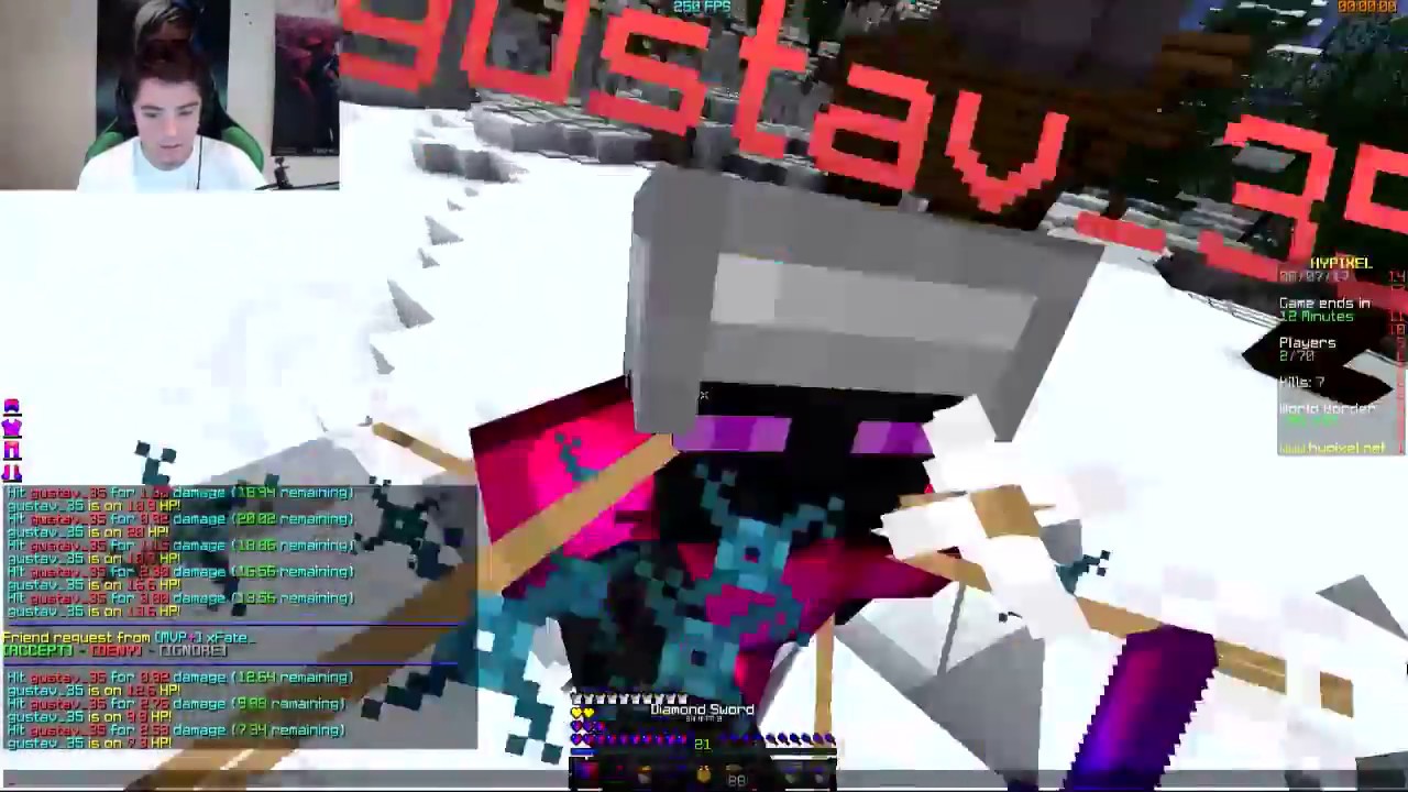 My First Solo Hypixel UHC Win w/ NO CRAFTS & INSANE Combos! No Craft Challenge Leather Kit Win