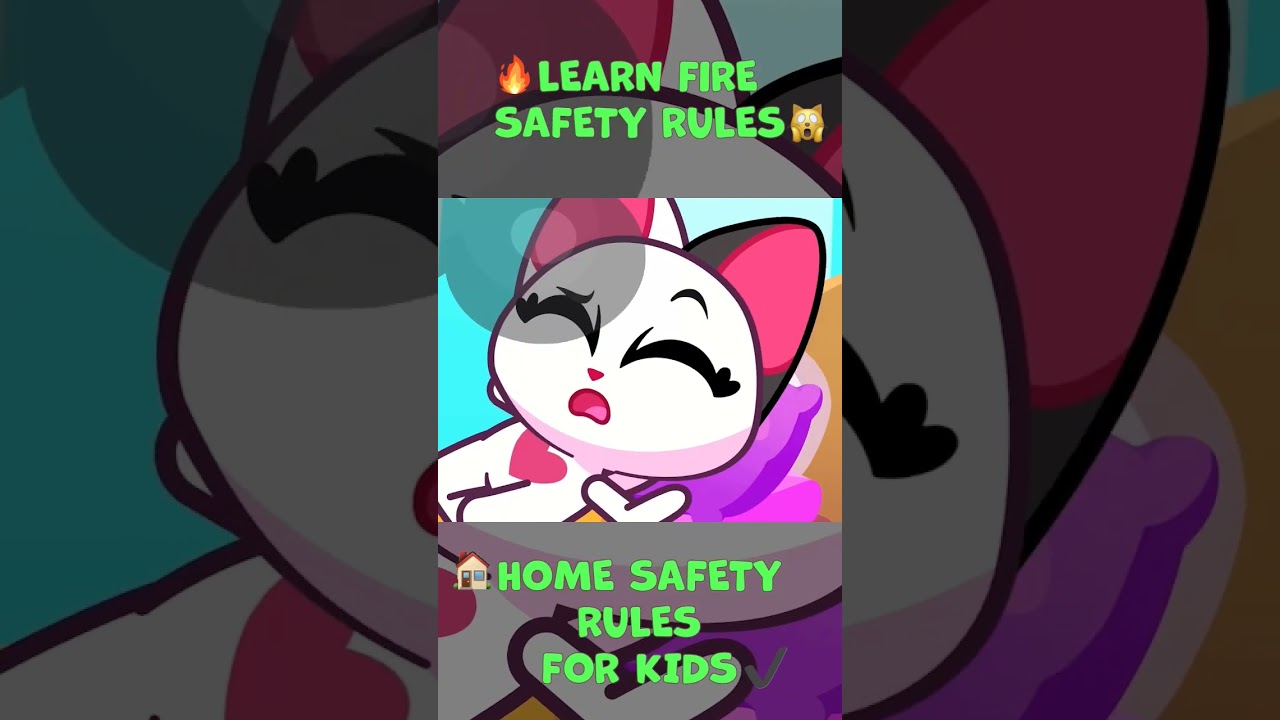 FIRE ALARM!🔥 HOW TO BEHAVE IN FIRE EMERGENCY | PURR PURR 😻 #forkids #safetyrulesforkids