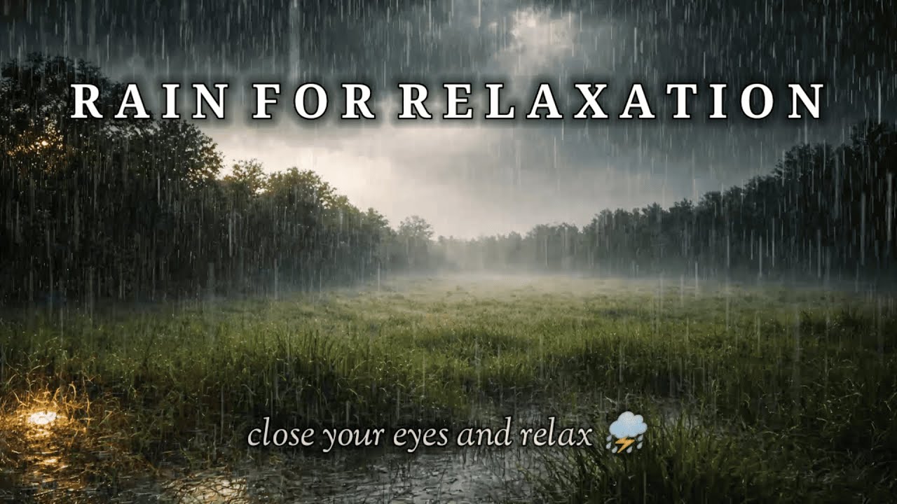 Rain for Relaxation 🌧️ ASMR Heavy Rain Sounds | Close Your Eyes & Relax | Deep Sleep