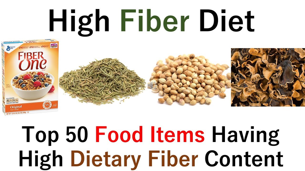 Food Items High Dietary Fiber Content