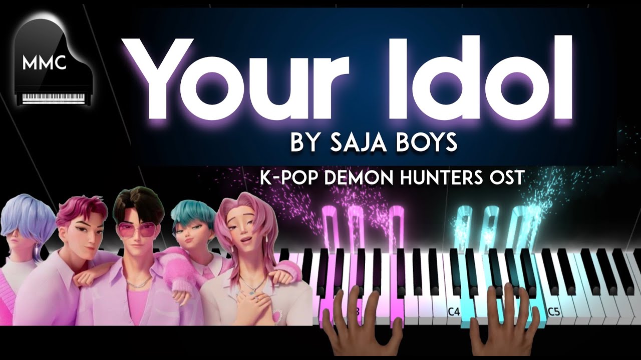 Your Idol by Saja Boys (KPOP Demon Hunters OST) piano cover + sheet music + lyrics