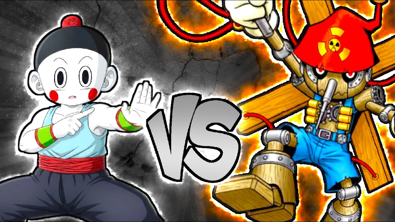 Puppetmon VS Chiaotzu 🎭 | Digimon vs Dragonball Sprite Animation