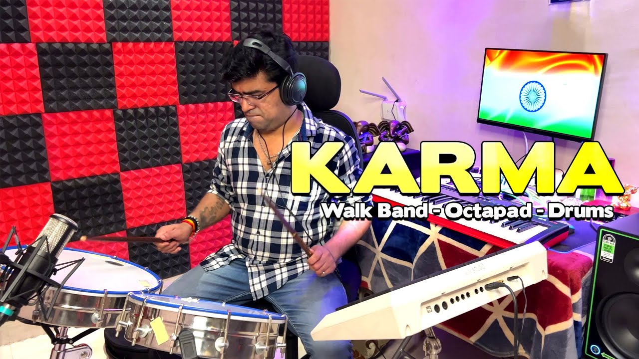 KARMA TUNE On Walk Band - Octapad & Drums Mix | Janny Dholi