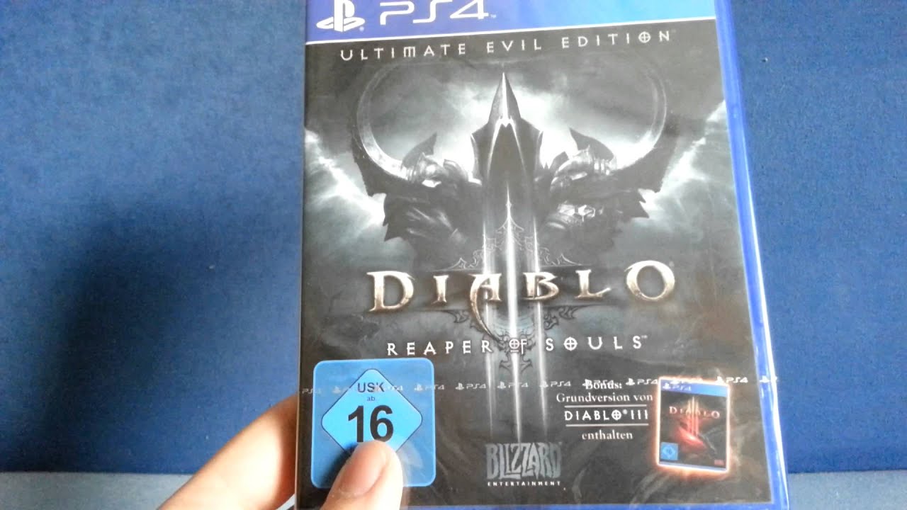 Diablo 3 Reaper of Souls Ultimate Evil Edition PS4 Unboxing (Deutsch)