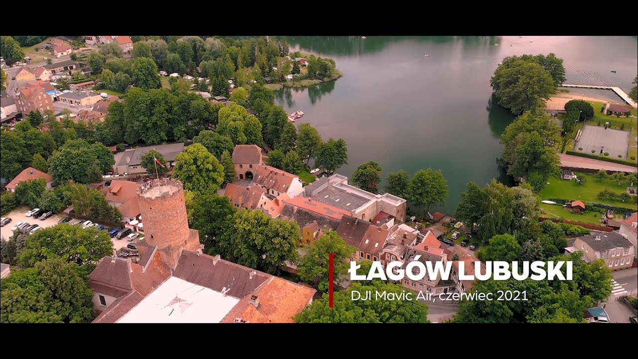 Łagów Lubuski - jezioro Łagowskie i Trześniowskie, film z drona DJI Mavic Air - NordArt