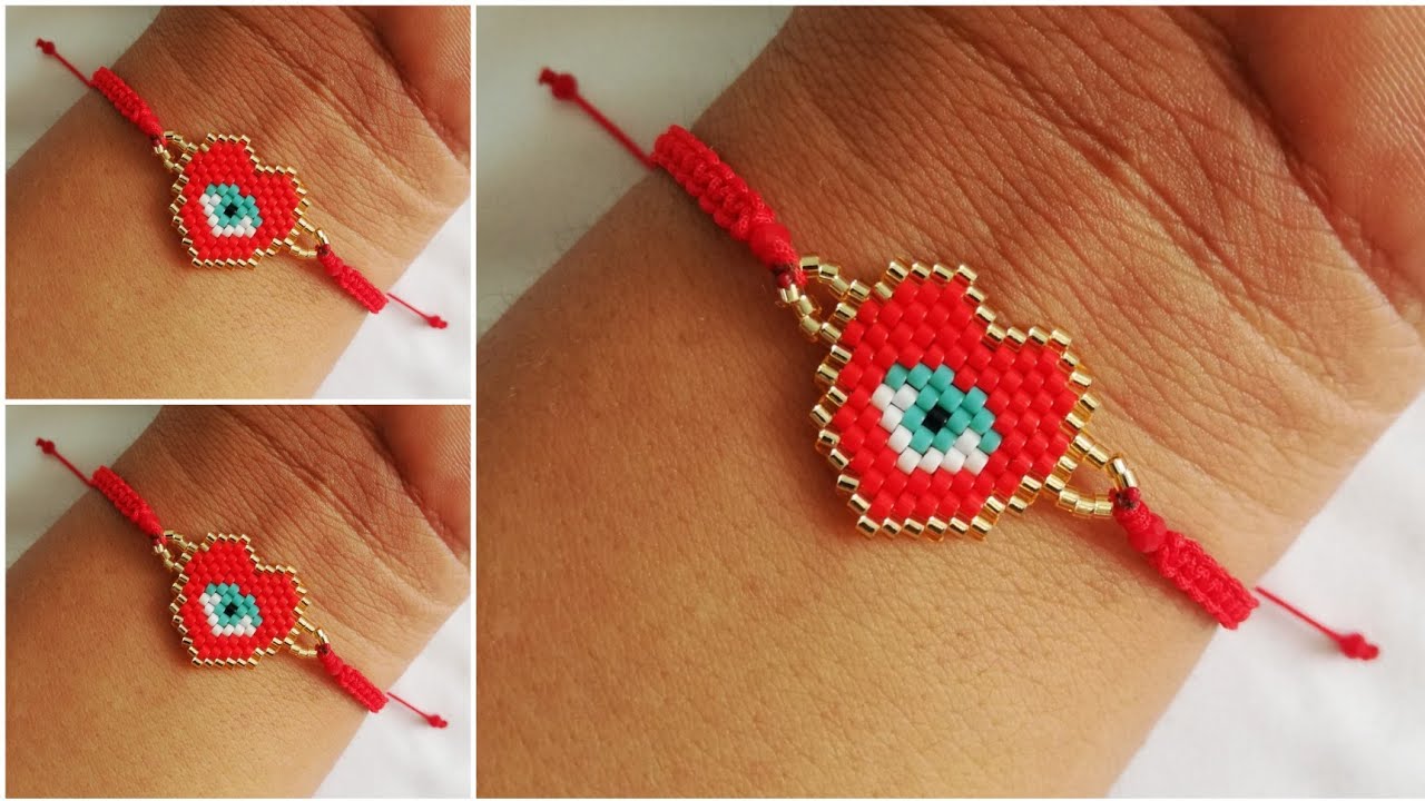 ❤️👁️PULSERA DE CORAZÓN CON OJO EN CHAQUIRA MIYUKI ❤️👁️