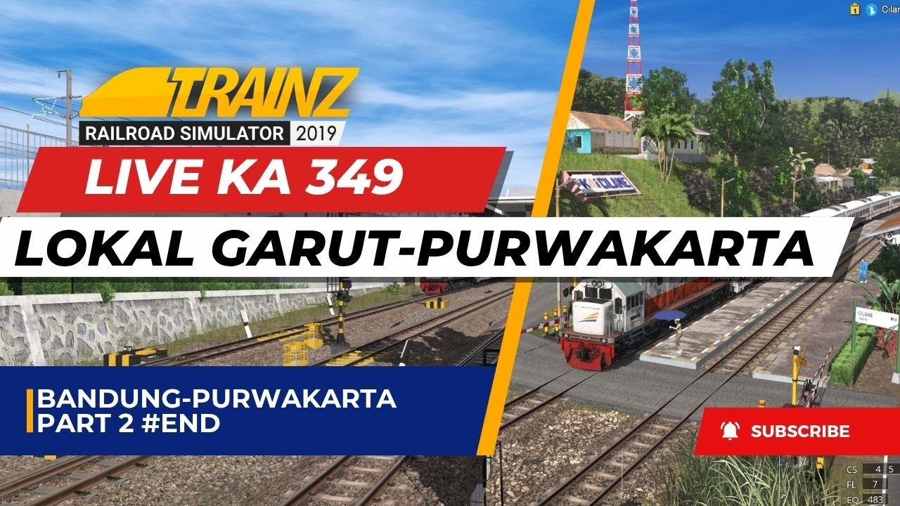 [LIVE] Dinas KA 329 Lokal Garut (Bandung-Purwakarta #2 End) Trainz Simulator