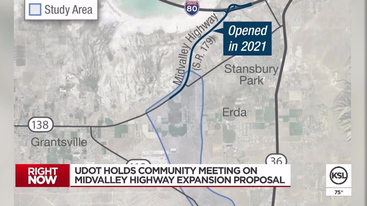 UDOT wants public comment on lane extension to Midvalley Highway in Tooele County