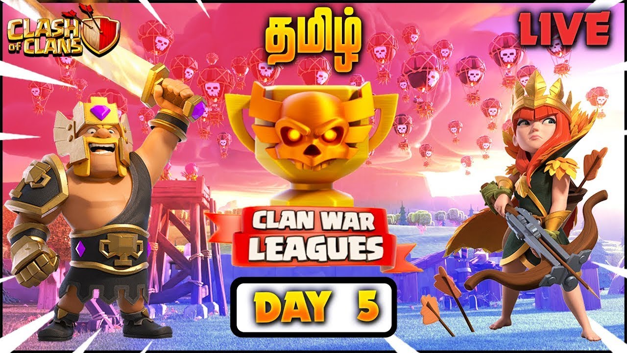 CWL DAY-5 🔴LIVE | TH13 to TH18 EASY Attack Strategy 😱 | Clash of Clans