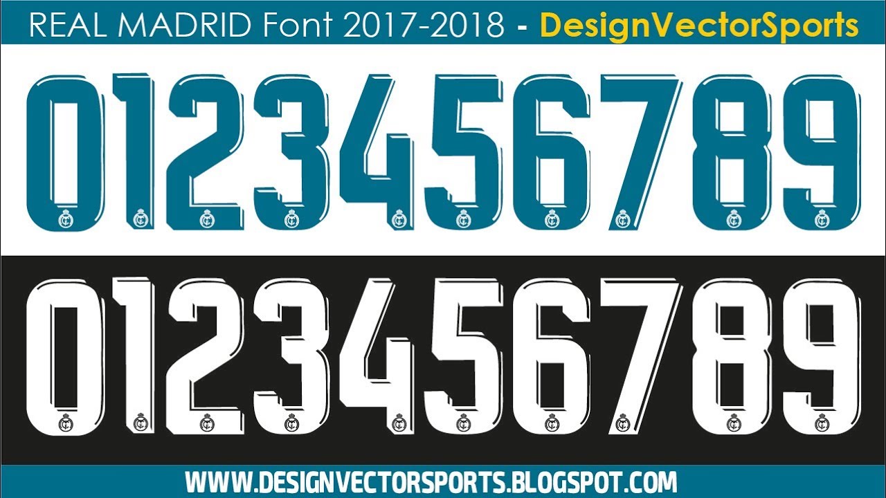 REAL MADRID FONT 2017 - 2018 | DESIGNVECTORSPORTS