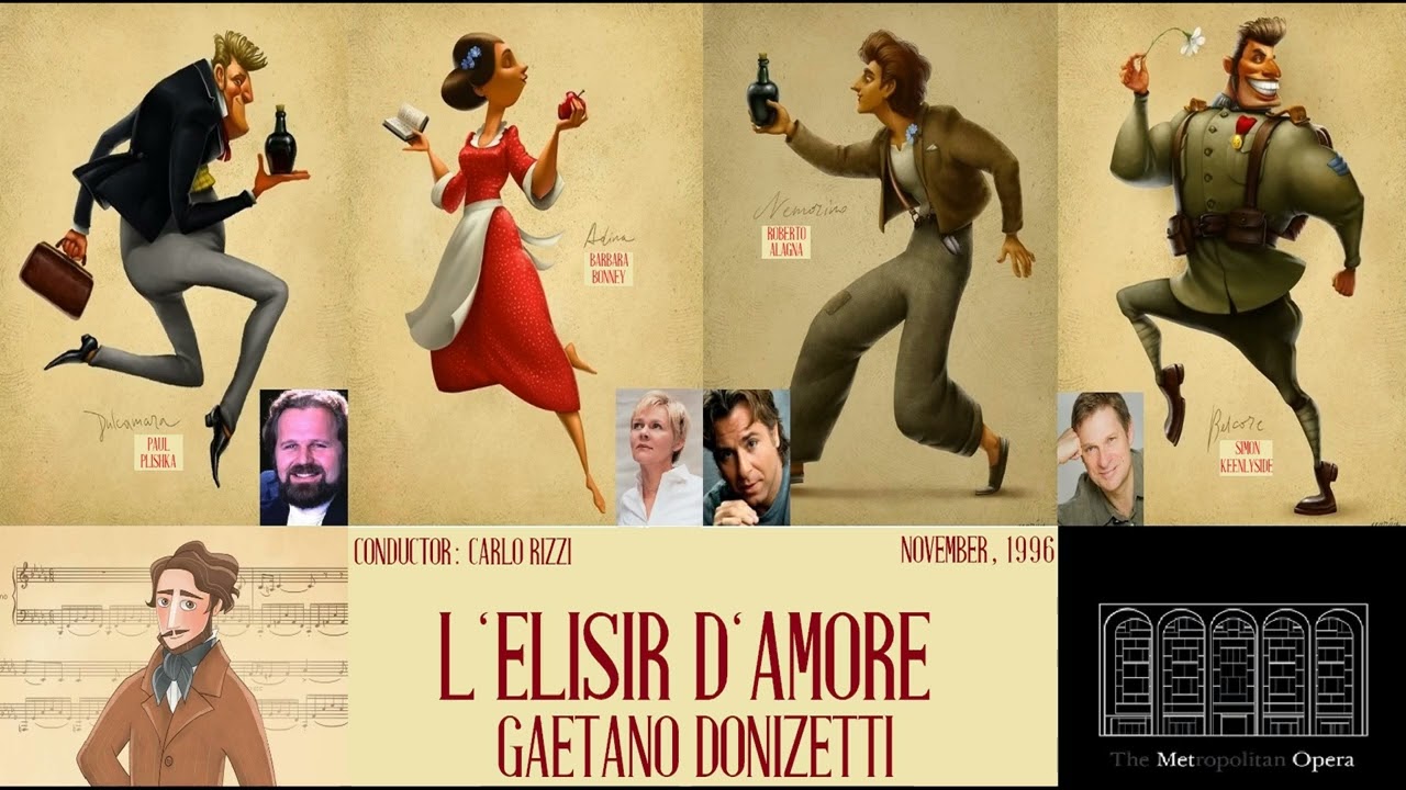 Donizetti: "L'elisir d'amore" - Rizzi; Alagna, Bonney, Plishka, Keenlyside - New York, 1996