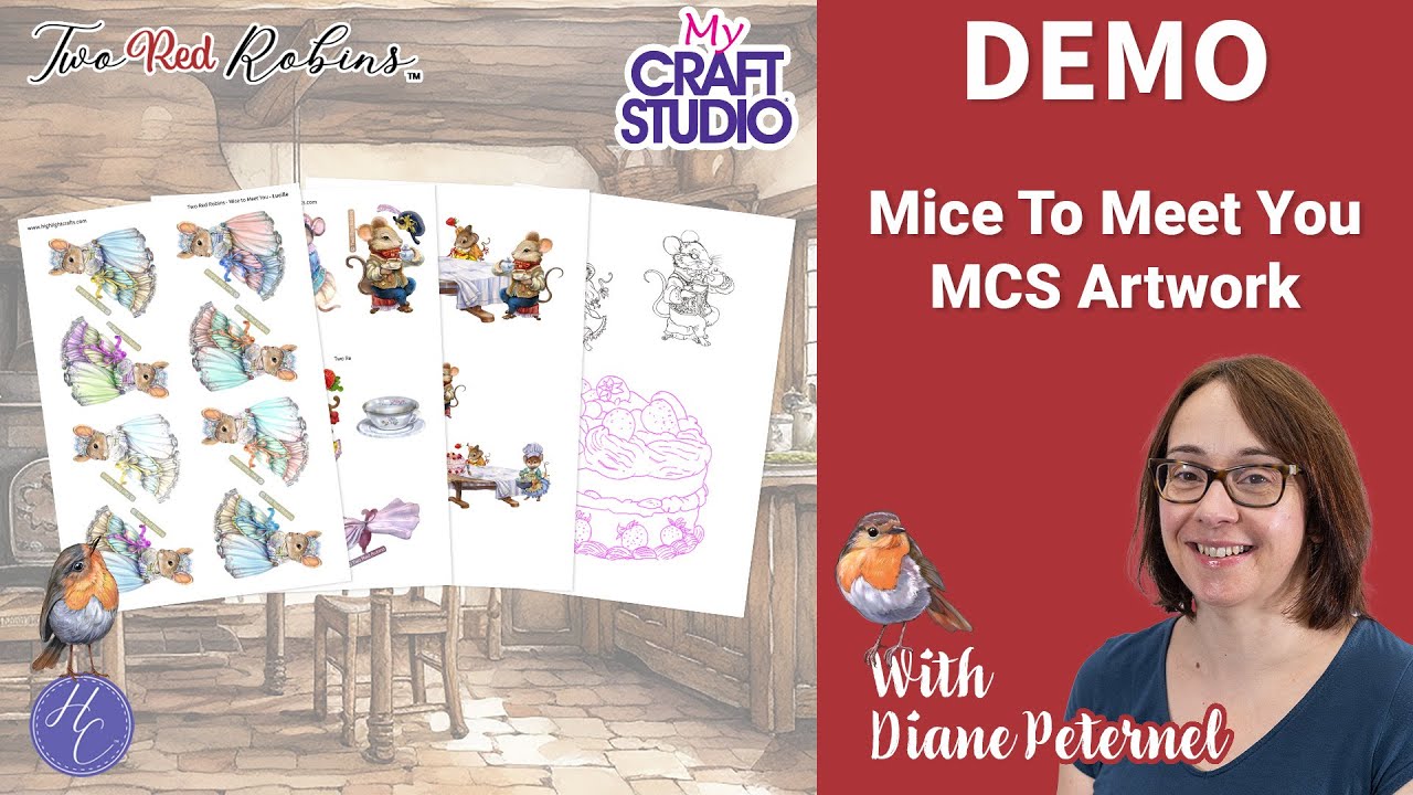 Mice to Meet You | My Craft Studio Artwork Pack | Two Red Robins | Highlight Crafts