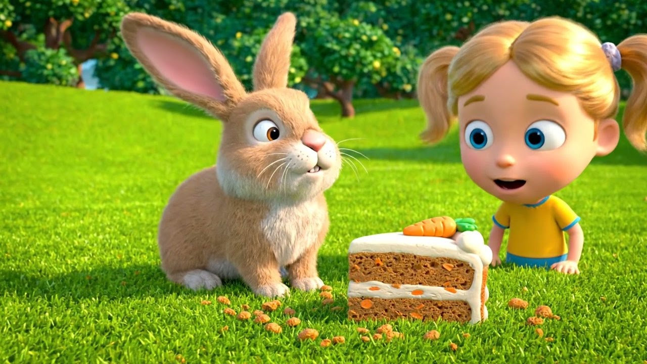 Oops! Baby Bunny Dropped the Carrot Cake 🐰 | Kids Songs & Nursery Rhymes