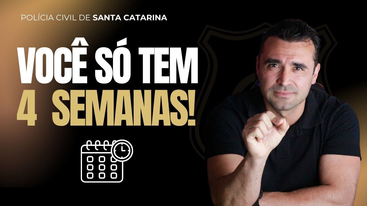 🚨 PCSC: O que estudar faltando 4 semanas para a prova?