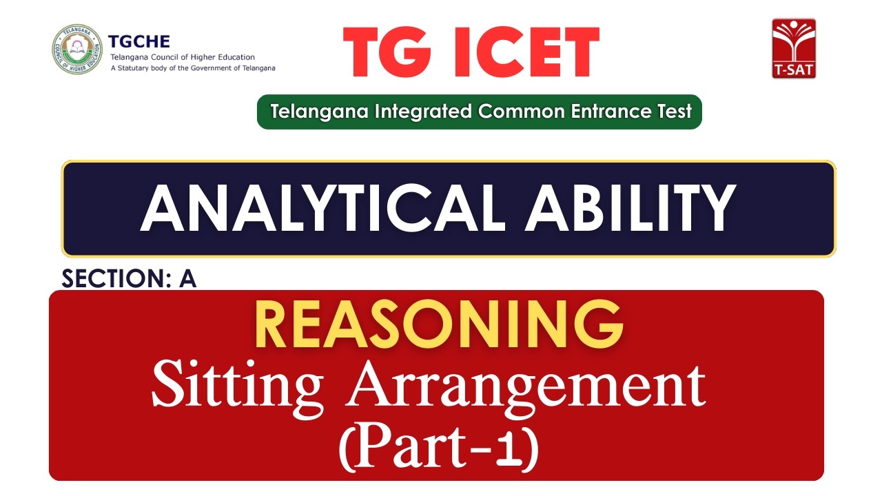 ICET | Analytical Ability (Section - A) | Reasoning - Sitting Arrangement (Part-1) | T-SAT