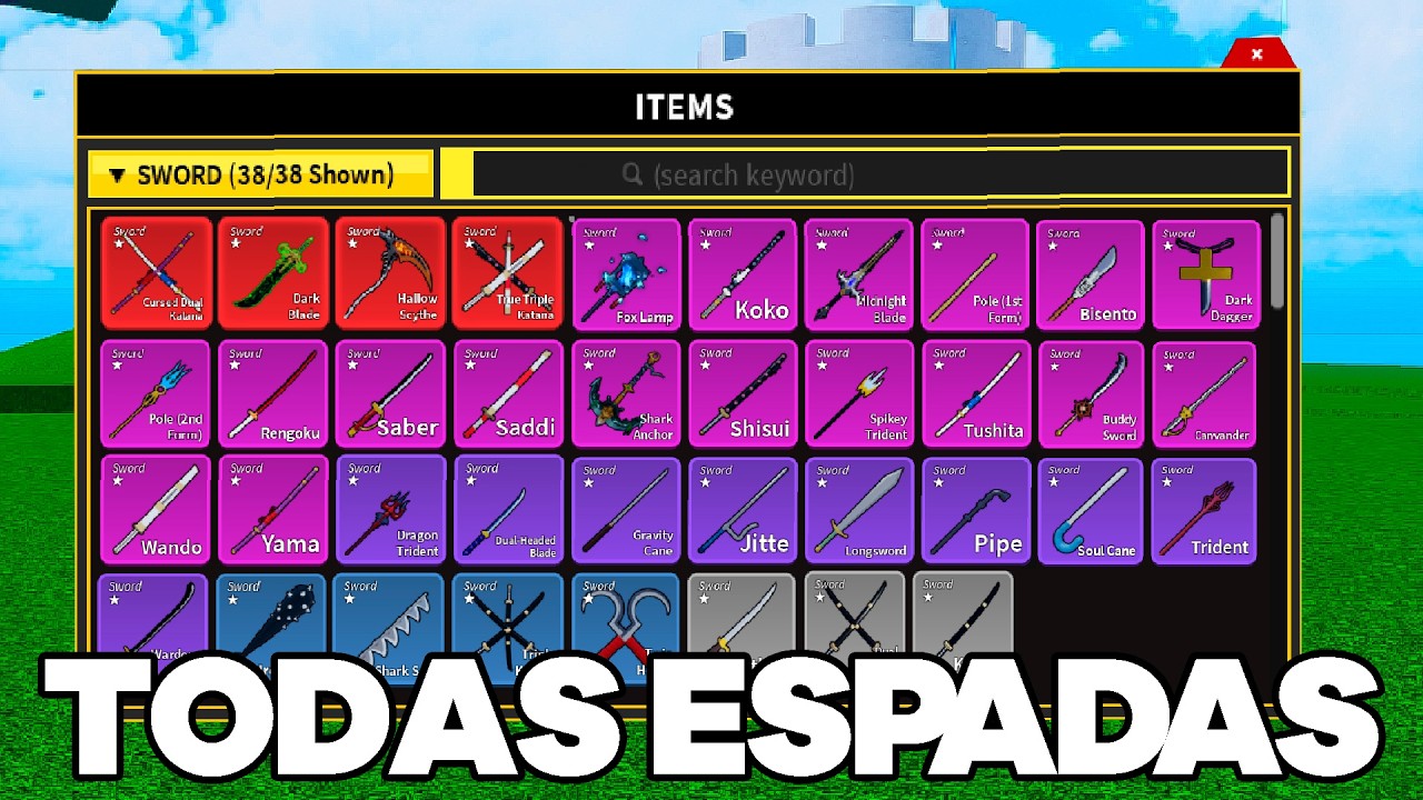 PEGANDO TODAS ESPADAS DO BLOX FRUITS EM 24 HORAS!