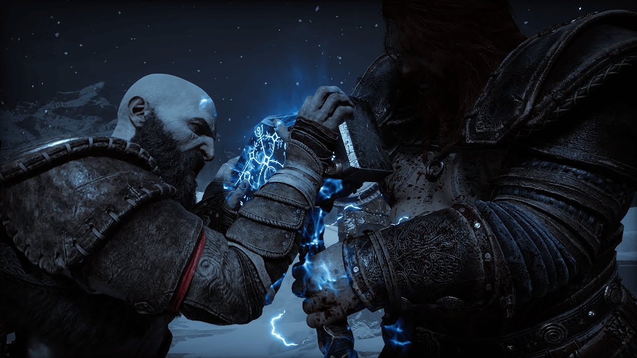 God of War: Ragnarök - Битва с боссом Тором (графика 4K ULTRA)