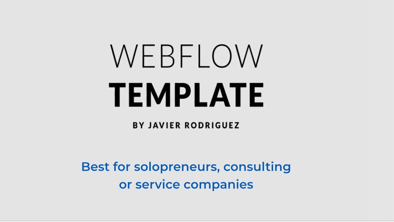 Free Website Template on Webflow for Business Consultants, Solopreneurs or Service Companies