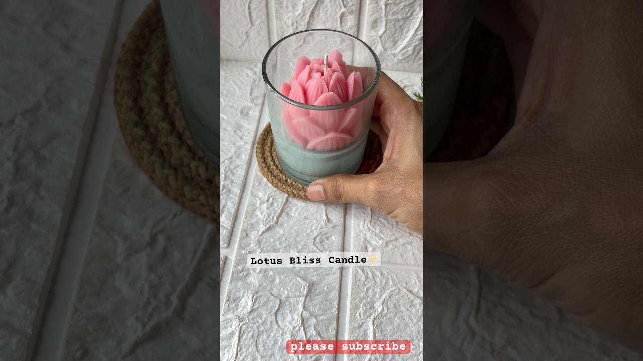 Lotus Bliss Candle#viral#shorts#soywax#candlemakers#diy#trending#lotus#candleaddict