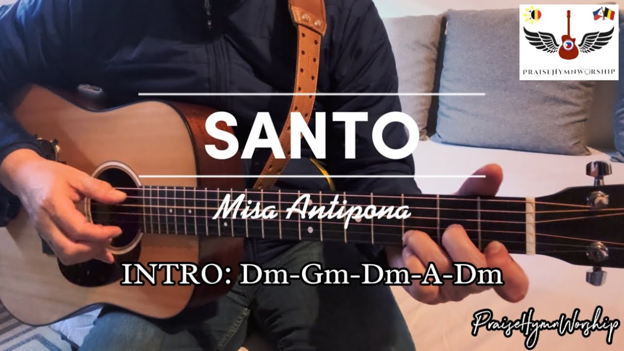 Santo | Misa Antipona - w/ lyrics and guitar chords for beginners- covered by PraiseHymnWorship