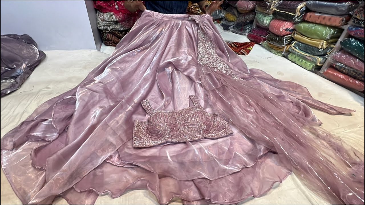 Chickpet Bangalore wholesale party wear lehangas &  gowns||Single piece courier available
