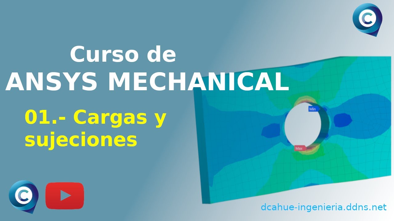 1.-  Cargas y sujeciones en Ansys Mechanical