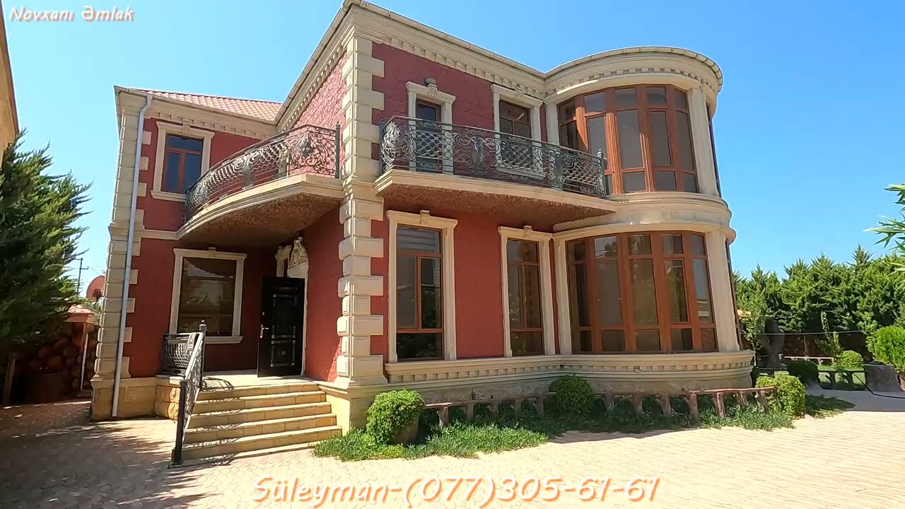Qiymət Endi!420.000 AZN\Novxanıda yoldan 350 metr məsafədə gözəl bağ bağçası olan super Villa