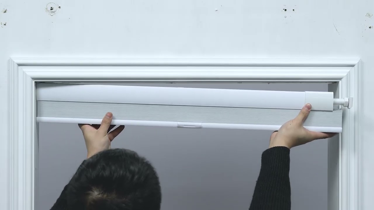 No Drilling - Threaded Single Header Honeycomb Shade Installation Demonstration