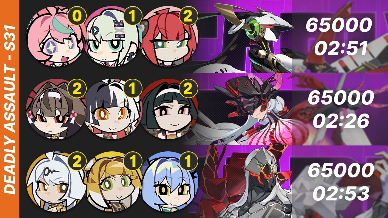 S31 Deadly Assault 195k | M0 Aria / M2  Ye Shunguang / M2 Yixuan