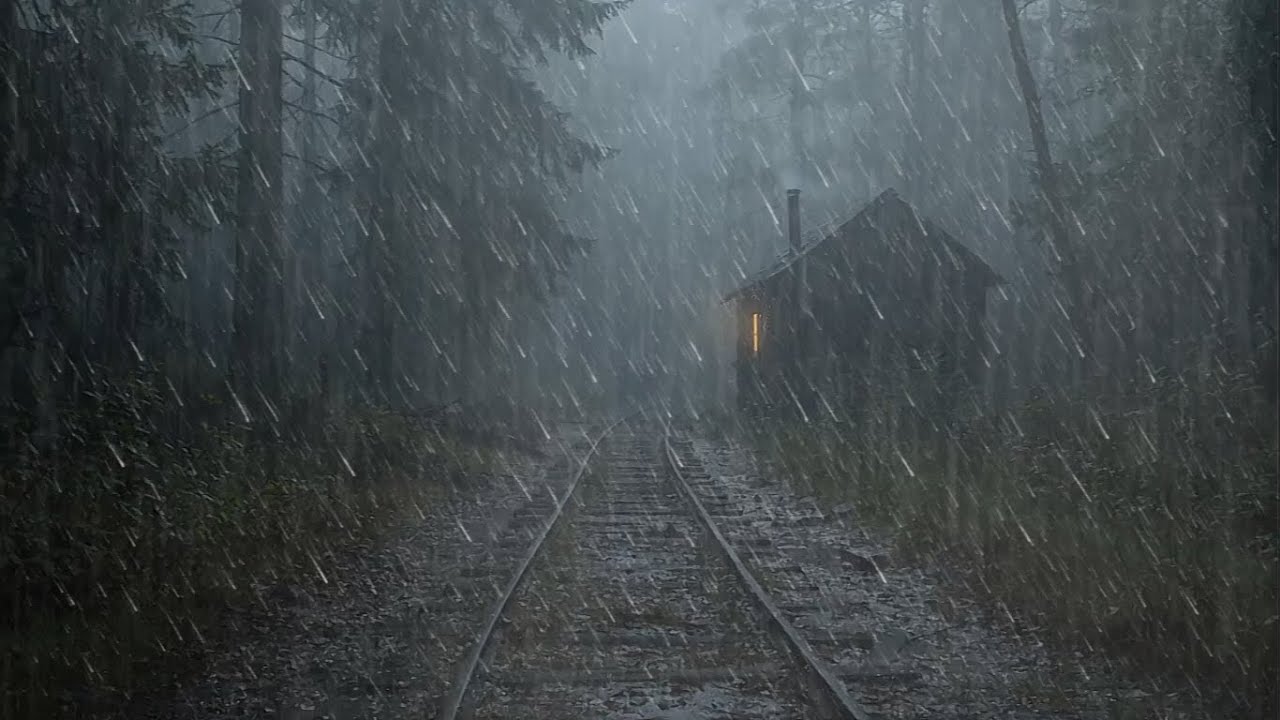 Soothing Rainstorm with Thunder | Peaceful Sleep Sounds All Night