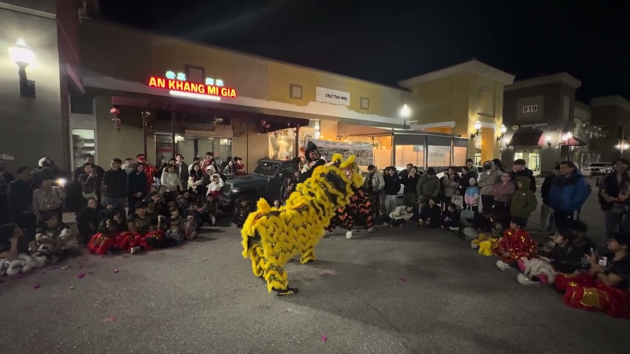 Chinese new year at Vietnam town performance by Golden Turtle Lion Dance Association