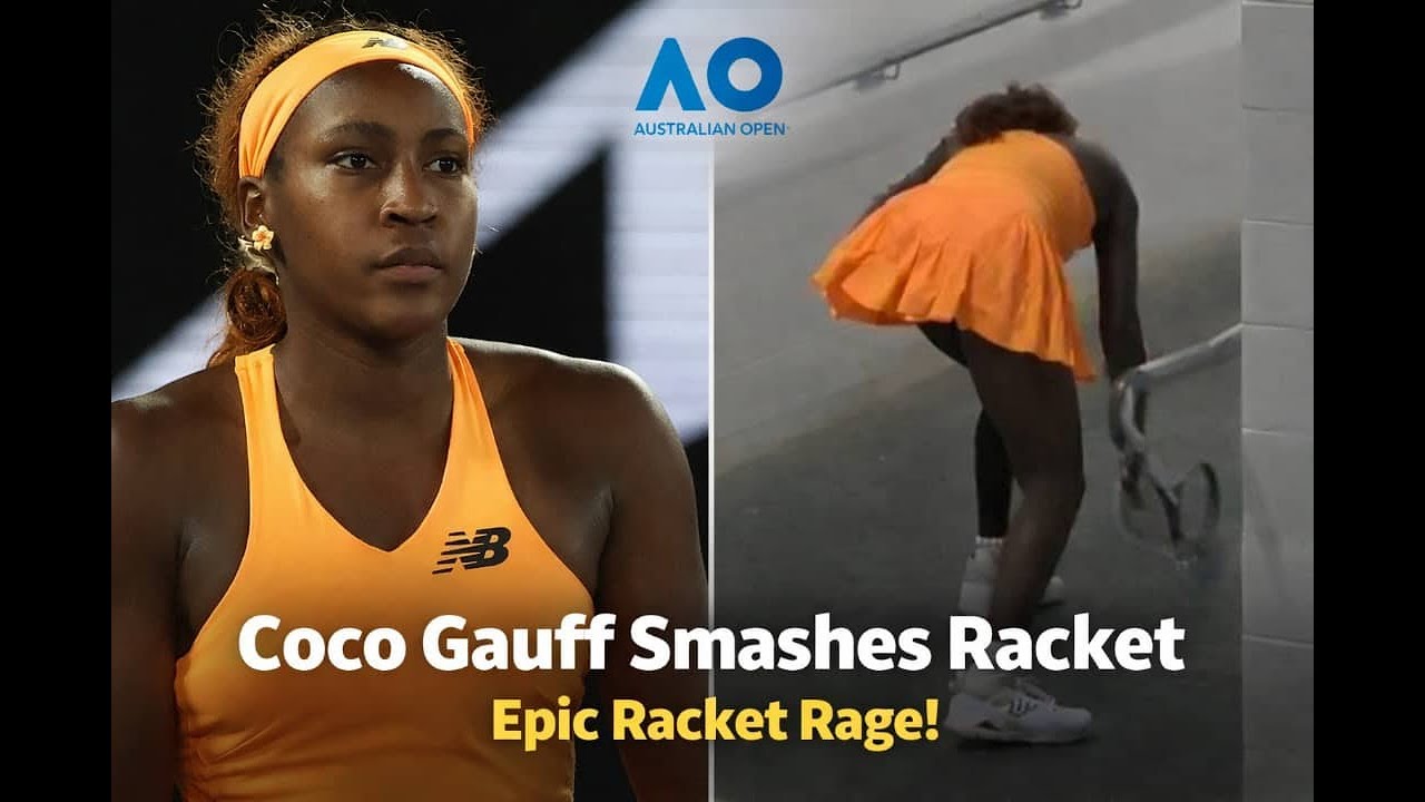 Coco Gauff’s Explosive Racket Smash Sparks Frenzy After Crushing Australian Open Loss